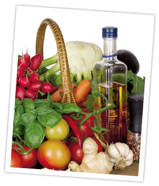 Gesunde Ernährung. Obst und Gemüse.